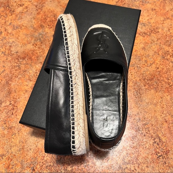 YSL SAINT LAURENT MONOGRAM LAMB SKIN ESPADRILLES - Picture 4 of 8